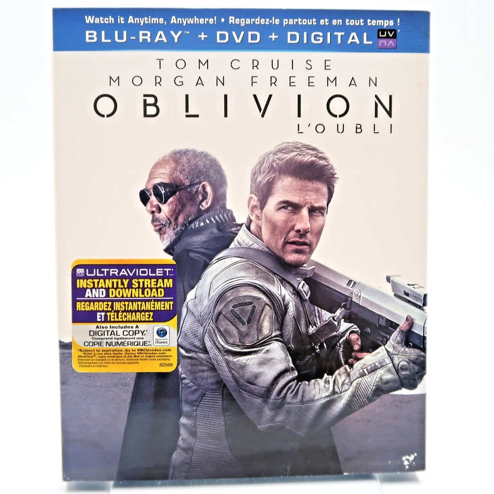 Oblivion Blu-ray DVD Tom Cruise Morgan Freeman Sci-Fi Movie 2013 Universal PG